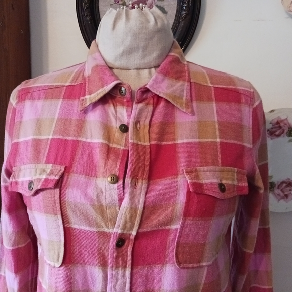 Spell & the Gypsy Pink Plaid Flannel Shirt - Picture 2 of 5